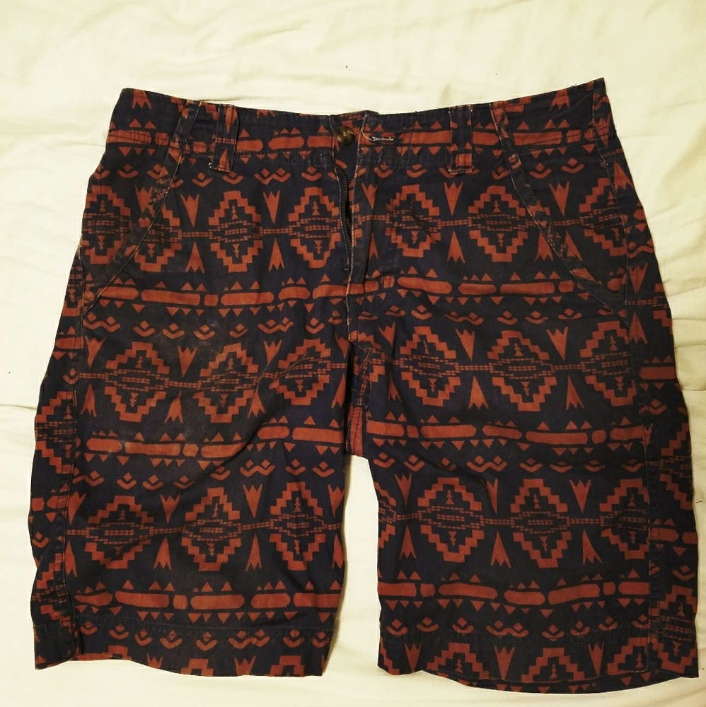 Mens Flat Front Pattern Shorts - Mossimo - Size 32